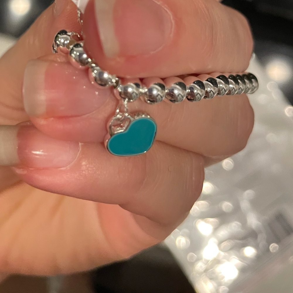 Please Return to 925 Beaded Real Silver Bracelet - Picture 15 of 16